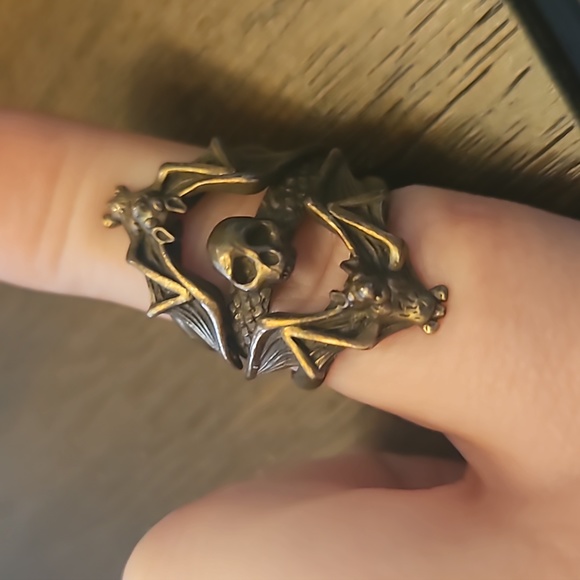 von desolate Jewelry - Von Desolate sterling silver double bat skull ring size 8